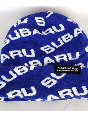 Subaru All Over Print AOP Blue and White Beanie